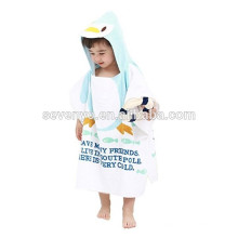 100%Cotton Animal Cartoon Style Print Hooded Bath Wrap Coat Travel Holiday Beach Swimming Pool Sauna Spa Poncho Bathing Towel